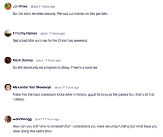 Illustration for article titled Kickstarter Backers Are Not Reacting Well To Unsung Story